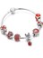 65 mm Tarzı B354 Lüks Kendin Yap Boncuk Gül Altın Kristal Bilezik ve Bilezik Kadın Kalp Arı Boncuklu Bileklikler Zincirli Bayan Pulsera Takı (Yurt Dışından) 1