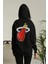 AYDOGANTICARET44 Unisex Kapşonlu Baskılı Sweetshirt - Siyah 3