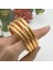 B-51-4pcs Kadınlar Için Düğün Dubai Altın Bilezik Takı Tasarımcısı Altın Kaplama Bakır Bilezikler - Basit Tasarım 24K Hint Bilezikler (Yurt Dışından) 1