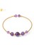 Yanyuan Yeşim Csja Doğal Kristal Bilezikler Tel Sarma Yuvarlak Taş Antik Altın Renkli Kolluk Bilezik Kadınlar Kızlar Trend Takı Pulsera G564 (Yurt Dışından) 2