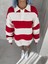AYDOGANTICARET44 Unisex Üç Iplik Parçalı Yakalı Sweatshirt - Kırmızı 5
