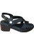 D25YS-2560-LX Kadın Deri 5 cm Kalın Topuklu Comfort Sandalet Beyaz 2