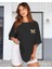 AYDOGANTICARET44 Bisiklet Yaka Baskılı T-Shirt - Siyah 2