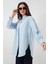 AYDOGANTICARET44 5946 Oversize Uzun Gömlek Tunik - Mavi 3