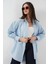 AYDOGANTICARET44 5946 Oversize Uzun Gömlek Tunik - Mavi 5