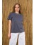 AYDOGANTICARET44 Yakası Taşlı Tshirt - Füme 2