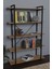 Metal Kitaplık Dekoratif Raf Taşan Kitaplık 180 cm 1