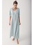 Puantiyeli Düğmeli Kısa Kol Likralı Uzun Viskoz Gecelik 14118 1
