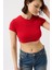 AYDOGANTICARET44 Likralı Basic Crop T-Shirt 4