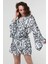 Naomi Siyah Geometrik Desen Kimono 5