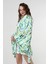 Naomi Yeşil Geometrik Desen Kimono 3