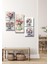 Handmade 5 Parça Ahşap Renkli Vazoda Çiçekler Duvar Dekoru - Salon Oturma Yatak Odası Mutfak Için Tablo Seti 30 x 50 Diğer 1