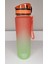 1000 Ml Tritan Motivasyonlu Su Matarası (Turuncu - Neon Yeşil) 2