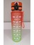 1000 Ml Tritan Motivasyonlu Su Matarası (Turuncu - Neon Yeşil) 3