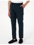 Erkek Lacivert Carrot Fit %100 Keten Beli Lastikli İpli Kanvas Pantolon 50301811-VR033 2