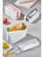 Home 1260 ml 3 Katlı 6 Bölmeli Bpa'sız Pp Plastik Sefer Taşıma ve Beslenme Çantası, Kilitli Bento Lunch Box, Mikrodalgaya Uygun, Çatal ve Kaşık Dahil (Krem) 2