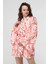 Naomi Turuncu Çiçek Desen Kimono 1