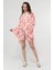 Naomi Turuncu Çiçek Desen Kimono 2
