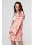 Naomi Turuncu Çiçek Desen Kimono 3
