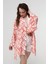 Naomi Turuncu Çiçek Desen Kimono 4