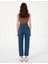 Kadın Mavi Mom High Waist Fit Jean Pantolon 50307837-VR036 4
