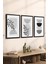 3 Parça Siyah Çerçeve Görünümlü Mdf Poster Tablo Seti Set 34, 20 x 30 2