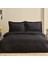 Home Uniq Pamuk Çift Kişilik Saten Nevresim Takımı Siyah 1