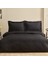 Home Uniq Pamuk Çift Kişilik Saten Nevresim Takımı Siyah 3