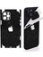 Apple iPhone 15 Için 360 Full Arka Kaplama Koruma Sticker Kılıfsız Kullanım Için Simli Siyah 1