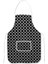 Sıvı Geçirmez Mutfak Önlüğü Sünger Dolgulu Çift Hazneli Cepli Model & Siyah 2