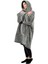 Oversize Giyilebilir Battaniye Tek Beden Çok Rahat Unisex Hoodie Peluş Kapüşonlu Sweatshirt (Gri-Siyah) 3