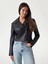 Clemence Pu Leather Jacket Kadın Siyah Ceket W5RL22WE480-JBLK 1
