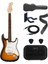 Debut Serisi Stratocaster Laurel Klavye 2 Ton Sunburst Elektro Gitar Seti 1