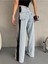 Açık Mavi Leopar Desenli Yanı Şeritli Yüksek Bel Wide leg jean 4