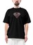 Superman Dark Legend Oversize Siyah Tişört 1