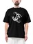 Korn Bone Hand Oversize Siyah Tişört 1