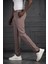 Beli Lastikli ve Iplikli Likralı Slimfit Yazlık Kumaş Jogger Pantolon 3