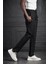 Beli Lastikli ve Iplikli Likralı Slimfit Yazlık Kumaş Jogger Pantolon 2