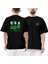 Green Day Green Hearth Ön Arka Baskılı Siyah Oversize Tişört 1