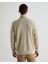 Erkek Bej Regular Fit Yarım Fermuarlı Sweatshirt 2026046.239 2