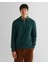 Erkek Yeşil Regular Fit Yarım Fermuarlı Sweatshirt 2524368T.374 1