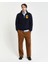 Erkek Lacivert Regular Fit Yarım Fermuarlı Logolu Sweatshirt 2015094.433 3