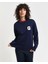 Kadın Lacivert Regular Fit Bisiklet Yaka Logolu Sweatshirt 4201242.409 1