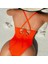 Düz Renkli Tek Parçalı Mayo Kadınlar Üst Düzey Plaj Bikini (Yurt Dışından) 3