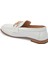 Beyaz Hakiki Deri Kadın Loafer - K25I1AY68032-A26 2