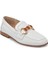 Beyaz Hakiki Deri Kadın Loafer - K25I1AY68032-A26 1
