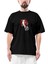 Black Widow Oversize Siyah Tişört 1