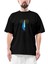 Star Wars Sword And Logo Oversize Siyah Tişört 1