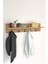 Ahşap Raflı Duvar Askılığı 5 Kancalı Portmanto Askı Anahtarlık Askısı Banyo Giriş Hol İçin 70 cm 3