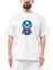 Captain America Animation Oversize Beyaz Tişört 1